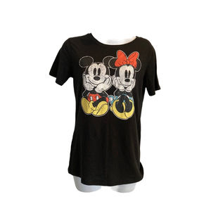 Disney Mickey & Minnie Mouse Junior's T-Shirt Size Small 3/5